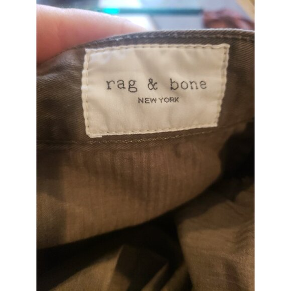 Rag Bone Twill Chino Pants Unisex Mens Army Green Stretch 32 X  32 - Picture 8 of 9